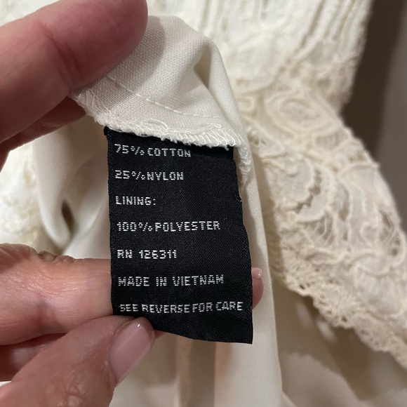 Ronni Nicole Mini Dress  White Cream Lace Pearl Bodycon Y2K SZ 8 EUC - Picture 5 of 8